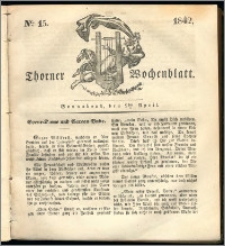 Thorner Wochenblatt 1842, No. 15 + Beilage, Zweite Beilage, Thorner wöchentliche Zeitung