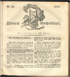 Thorner Wochenblatt 1842, No. 16 + Beilage, Thorner wöchentliche Zeitung