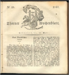 Thorner Wochenblatt 1842, No. 19 + Beilage, Thorner wöchentliche Zeitung