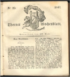Thorner Wochenblatt 1842, No. 20 + Beilage, Extra Blatt, Thorner wöchentliche Zeitung