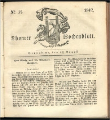 Thorner Wochenblatt 1842, No. 32 + Beilage, Zweite Beilage, Thorner wöchentliche Zeitung
