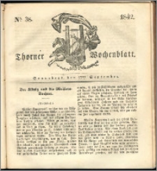 Thorner Wochenblatt 1842, No. 38 + Beilage, Thorner wöchentliche Zeitung