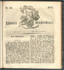 Thorner Wochenblatt 1842, No. 49 + Beilage, Thorner wöchentliche Zeitung