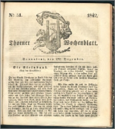 Thorner Wochenblatt 1842, No. 51 + Beilage, Zweite Beilage, Thorner wöchentliche Zeitung