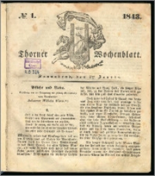 Thorner Wochenblatt 1843, No. 1 + Beilage, Zweite Beilage, Thorner wöchentliche Beitung
