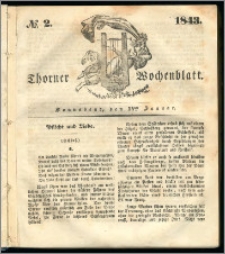 Thorner Wochenblatt 1843, No. 2 + Beilage, Thorner wöchentliche Beitung