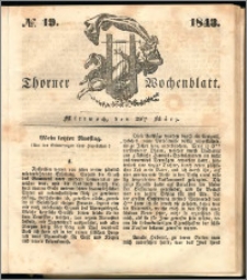 Thorner Wochenblatt 1843, No. 19 + Beilage