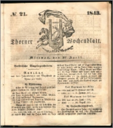 Thorner Wochenblatt 1843, No. 21 + Beilage