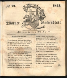 Thorner Wochenblatt 1843, No. 27 + Beilage