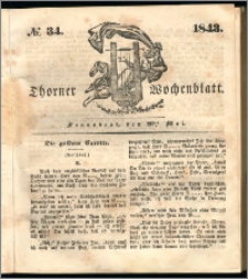 Thorner Wochenblatt 1843, No. 34 + Beilage, Thorner wöchentliche Beitung