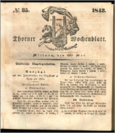 Thorner Wochenblatt 1843, No. 35 + Beilage