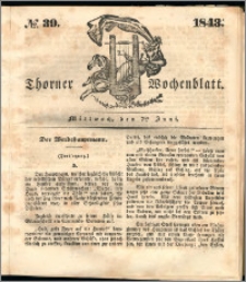 Thorner Wochenblatt 1843, No. 39 + Beilage
