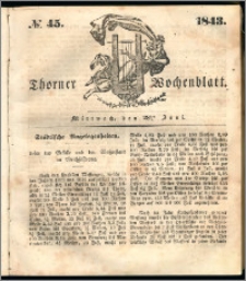 Thorner Wochenblatt 1843, No. 45 + Beilage