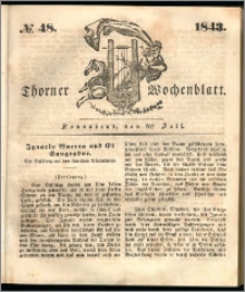 Thorner Wochenblatt 1843, No. 48 + Beilage, Thorner wöchentliche Beitung