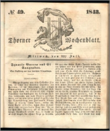 Thorner Wochenblatt 1843, No. 49 + Beilage