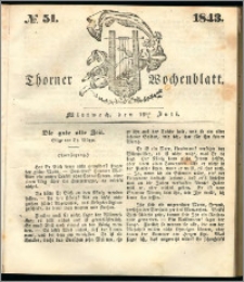 Thorner Wochenblatt 1843, No. 51 + Beilage
