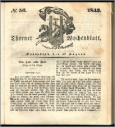 Thorner Wochenblatt 1843, No. 56 + Beilage, Thorner wöchentliche Beitung