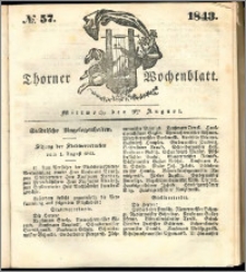 Thorner Wochenblatt 1843, No. 57 + Beilage