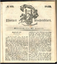 Thorner Wochenblatt 1843, No. 63 + Beilage