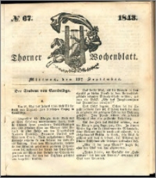 Thorner Wochenblatt 1843, No. 67 + Beilage