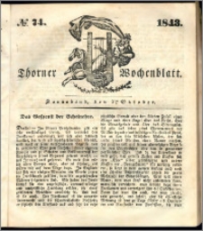 Thorner Wochenblatt 1843, No. 74 + Beilage, Thorner wöchentliche Beitung
