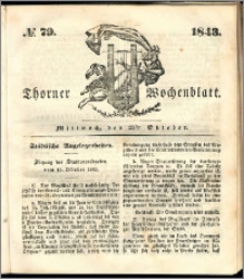 Thorner Wochenblatt 1843, No. 79 + Beilage