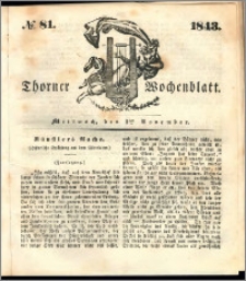 Thorner Wochenblatt 1843, No. 81 + Beilage