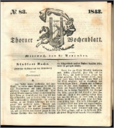 Thorner Wochenblatt 1843, No. 83 + Beilage