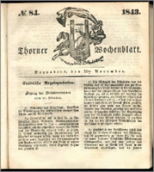 Thorner Wochenblatt 1843, No. 84 + Beilage, Thorner wöchentliche Beitung