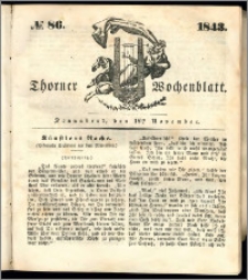 Thorner Wochenblatt 1843, No. 86 + Beilage, Thorner wöchentliche Beitung