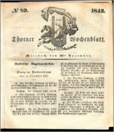 Thorner Wochenblatt 1843, No. 89 + Beilage
