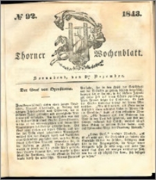 Thorner Wochenblatt 1843, No. 92 + Beilage, Thorner wöchentliche Beitung
