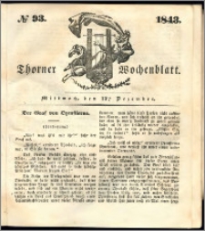 Thorner Wochenblatt 1843, No. 93 + Beilage
