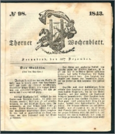 Thorner Wochenblatt 1843, No. 98 + Beilage, Thorner wöchentliche Beitung