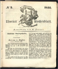 Thorner Wochenblatt 1844, No. 2 + Beilage, Thorner wöchentliche Beitung