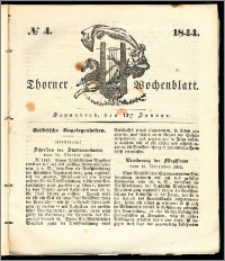 Thorner Wochenblatt 1844, No. 4 + Beilage, Thorner wöchentliche Beitung