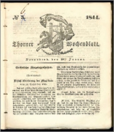 Thorner Wochenblatt 1844, No. 6 + Beilage, Thorner wöchentliche Beitung