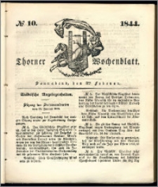 Thorner Wochenblatt 1844, No. 10 + Beilage, Thorner wöchentliche Beitung