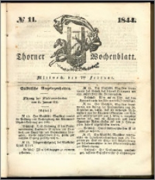 Thorner Wochenblatt 1844, No. 11 + Beilage
