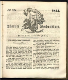 Thorner Wochenblatt 1844, No. 18 + Beilage, Thorner wöchentliche Beitung