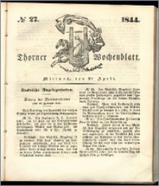Thorner Wochenblatt 1844, No. 27 + Beilage