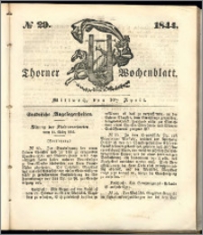 Thorner Wochenblatt 1844, No. 29 + Beilage