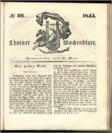 Thorner Wochenblatt 1844, No. 36 + Beilage, Zweite Beilage, Thorner wöchentliche Beitung