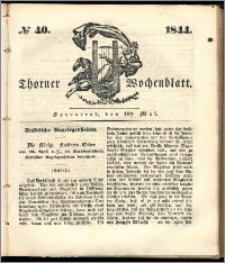 Thorner Wochenblatt 1844, No. 40 + Beilage