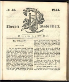 Thorner Wochenblatt 1844, No. 43 + Beilage