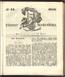 Thorner Wochenblatt 1844, No. 44 + Beilage, Thorner wöchentliche Beitung