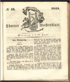 Thorner Wochenblatt 1844, No. 45 + Beilage
