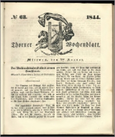 Thorner Wochenblatt 1844, No. 63 + Beilage