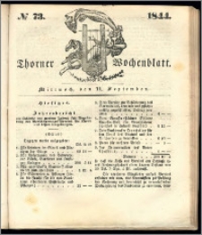 Thorner Wochenblatt 1844, No. 73 + Beilage