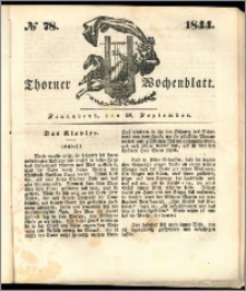 Thorner Wochenblatt 1844, No. 78 + Beilage